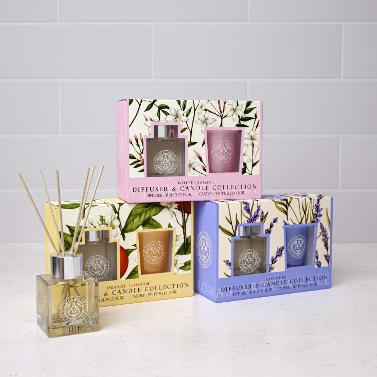 AAA White Jasmine Mini Diffuser and Candle Set - Image 3