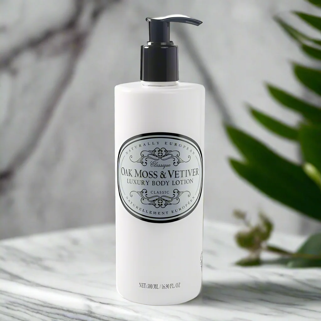 Naturally European Oak Moss and Vetiver Body Lotion 500ml - Image 2