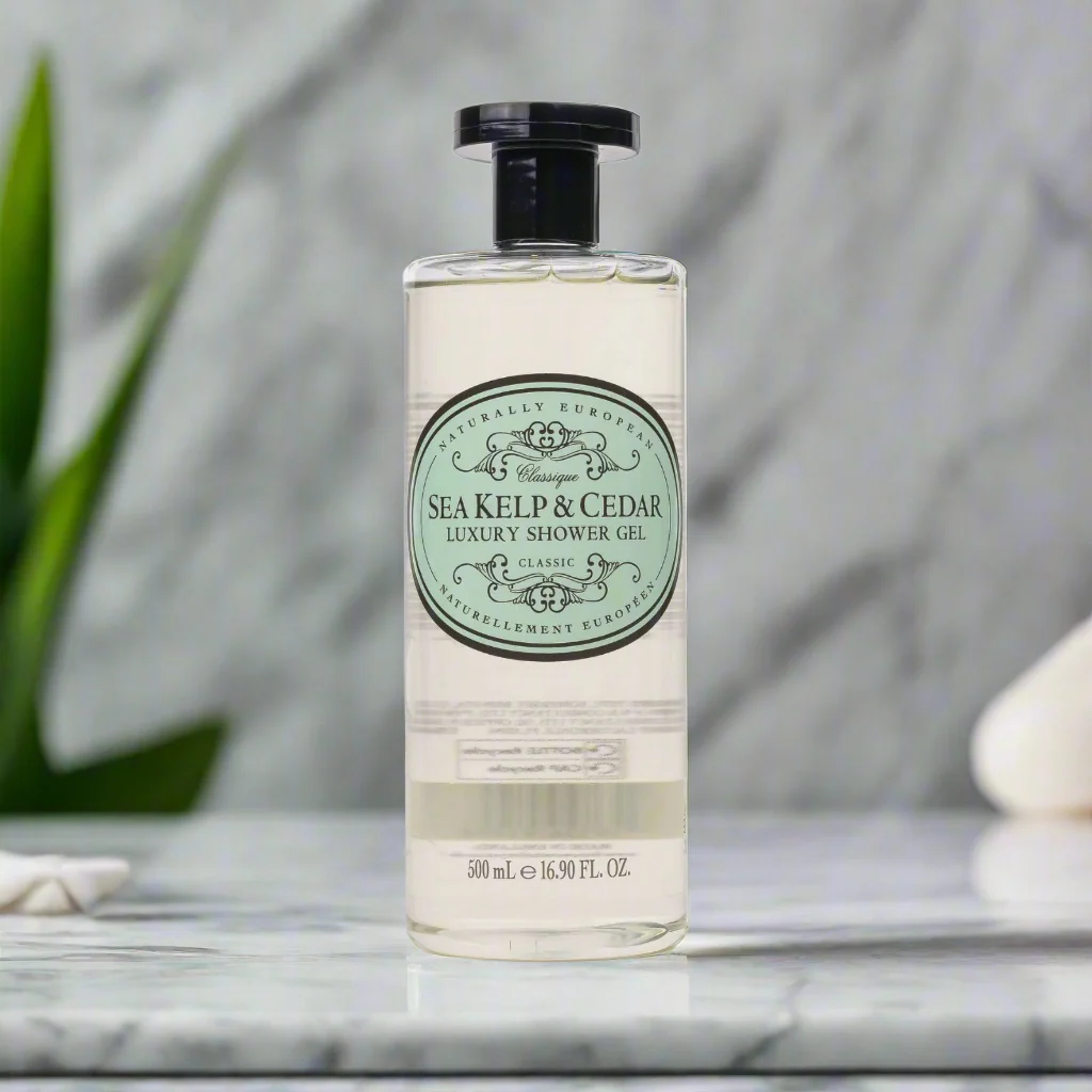 Naturally European Sea Kelp and Cedar Shower Gel 500ml - Image 2