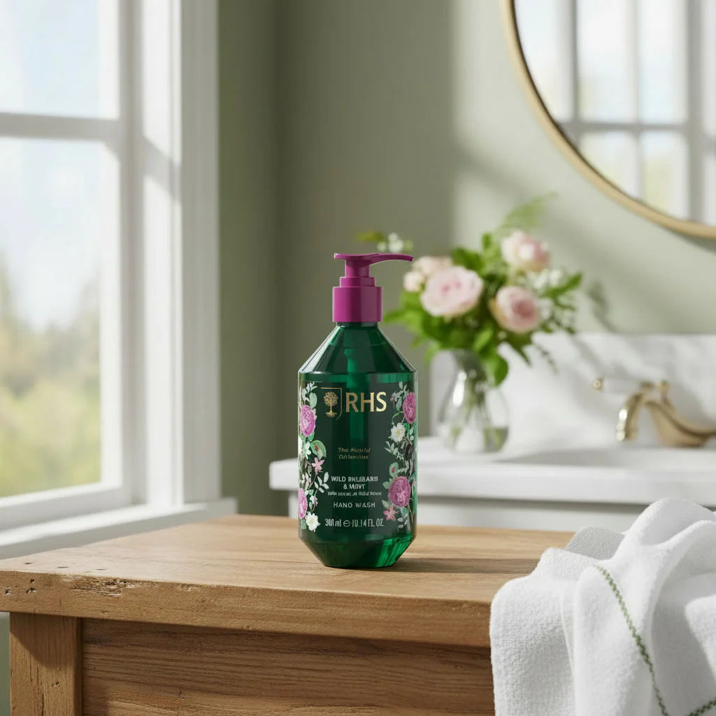 RHS Rewild Rhubarb and Mint Hand Wash 300ml - Image 2