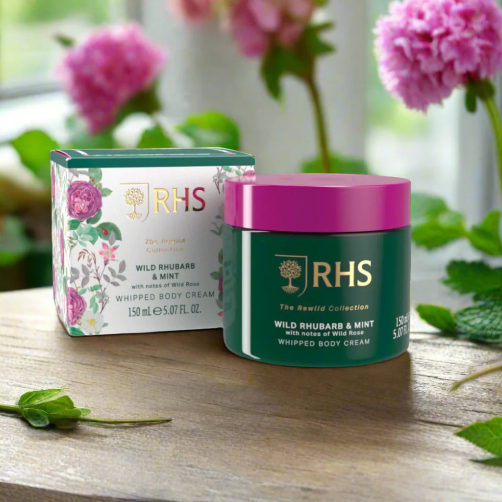 RHS Rewild Rhubarb and Mint Whipped Body Cream - Image 3