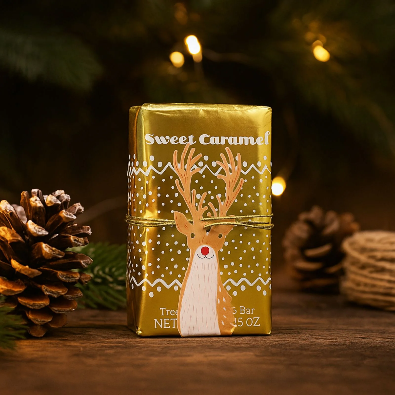 Sweet Caramel Festive Soap 200g - Image 2