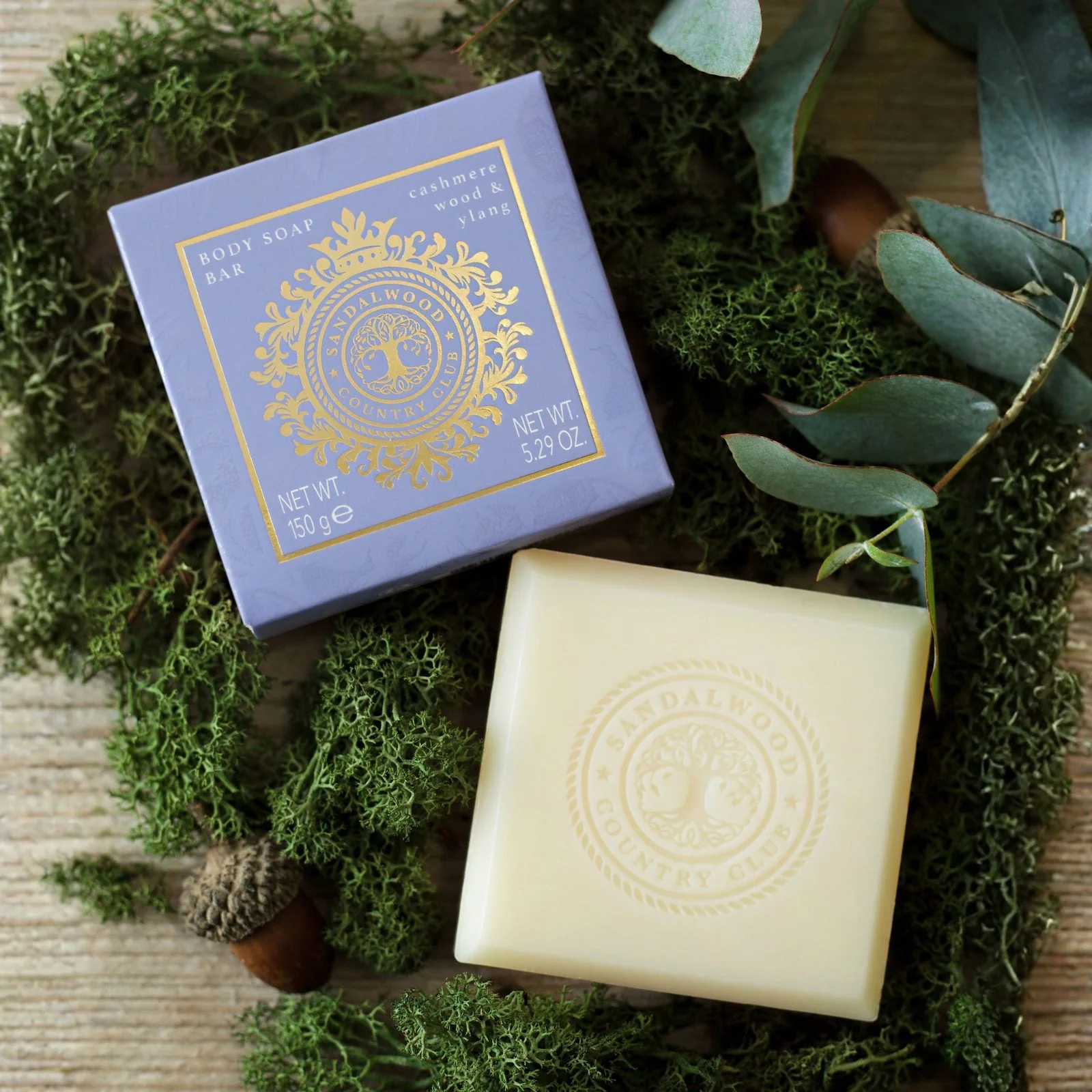 Sandalwood Country Club Cashmere Wood and Ylang 150g soap - Image 2