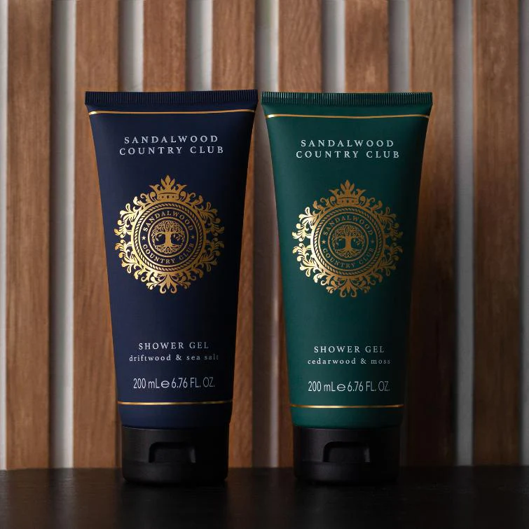 Sandalwood Country Club Cedarwood and Moss Shower Gel 200ml - Image 3