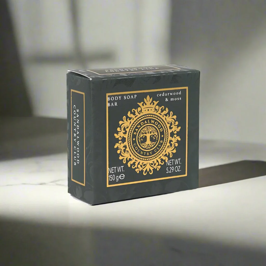 Sandalwood Country Club Cedarwood and Moss Soap Bar 150g - Image 2