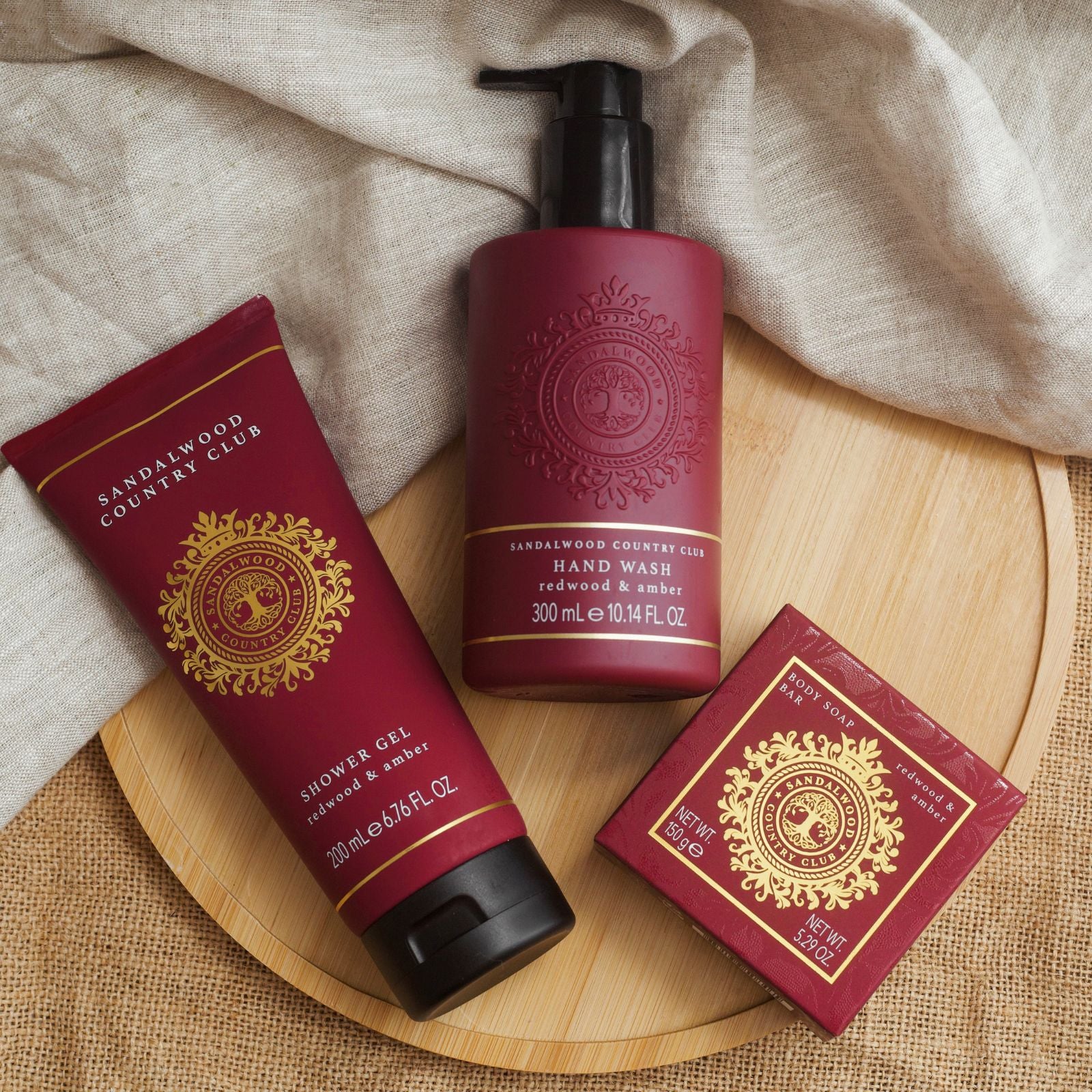 Sandalwood Country Club Redwood & Amber Shower Gel 200ml - Image 3