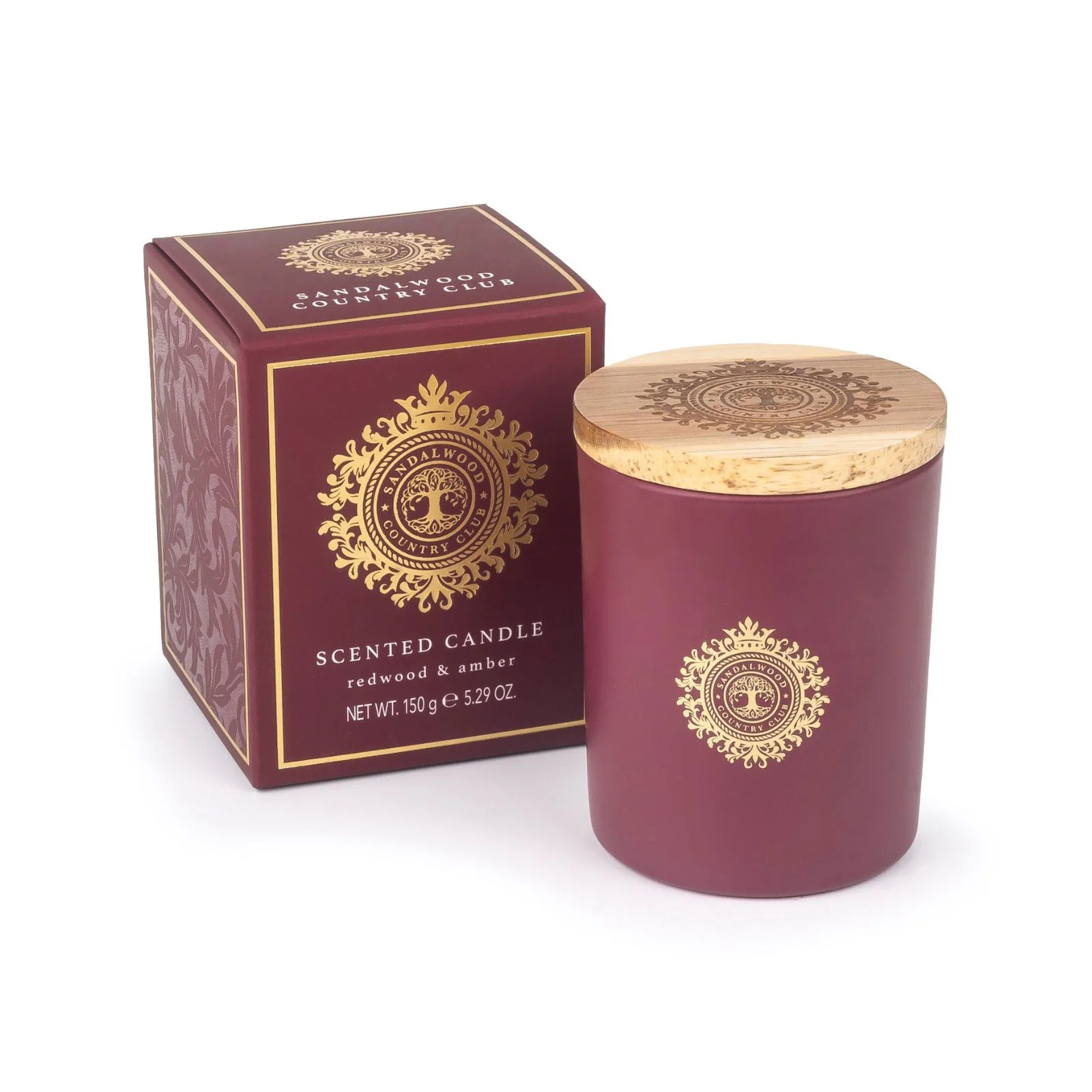 Sandalwood Country Club Redwood and Amber Candle 150g