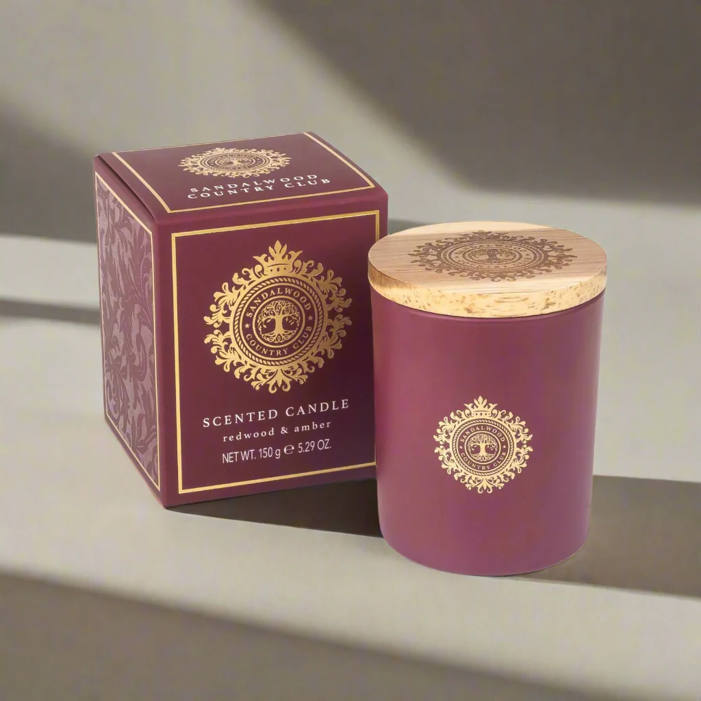Sandalwood Country Club Redwood and Amber Candle 150g - Image 2