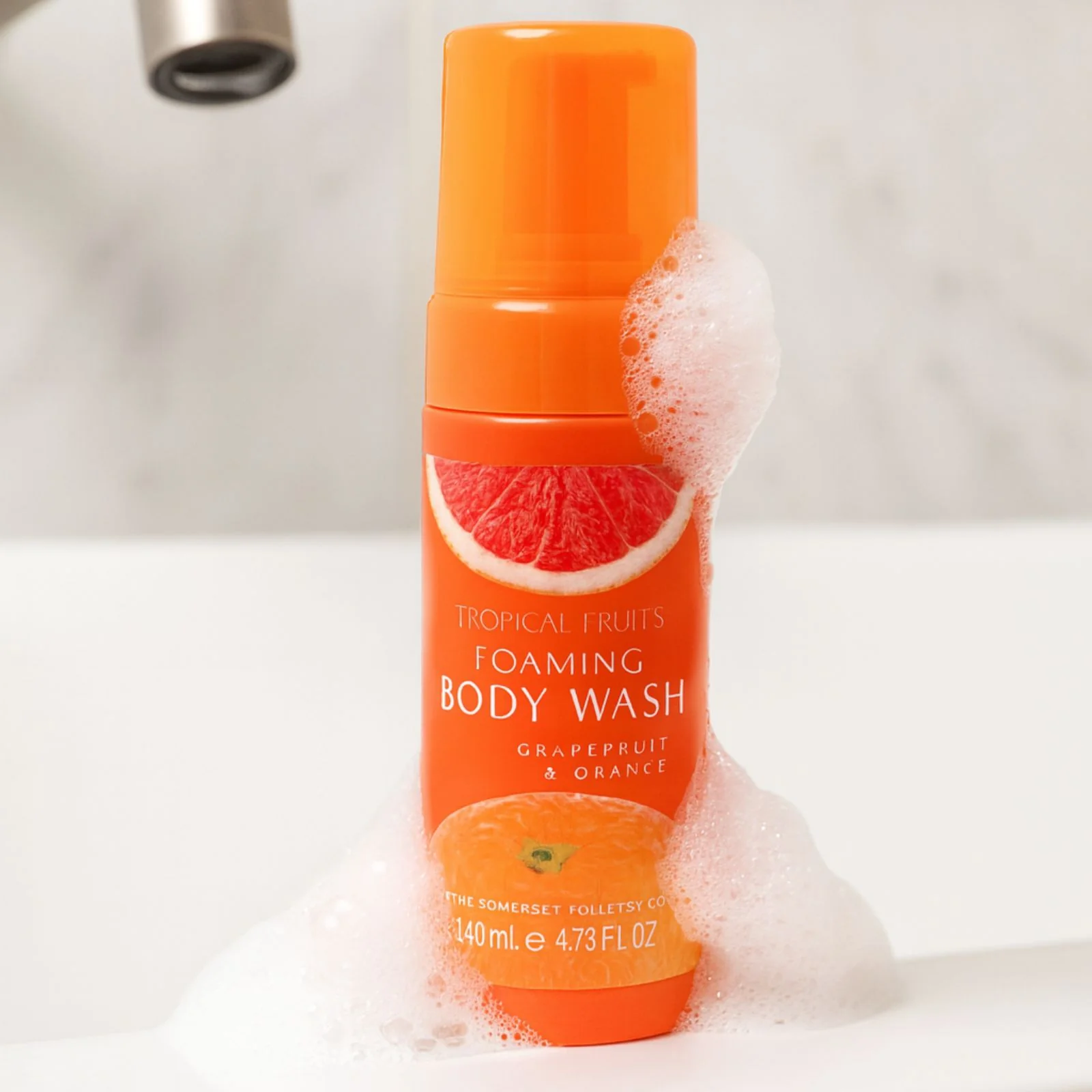 Tropical Fruits Orange and Grapefruit Foaming Body Wash 140ml - Image 2