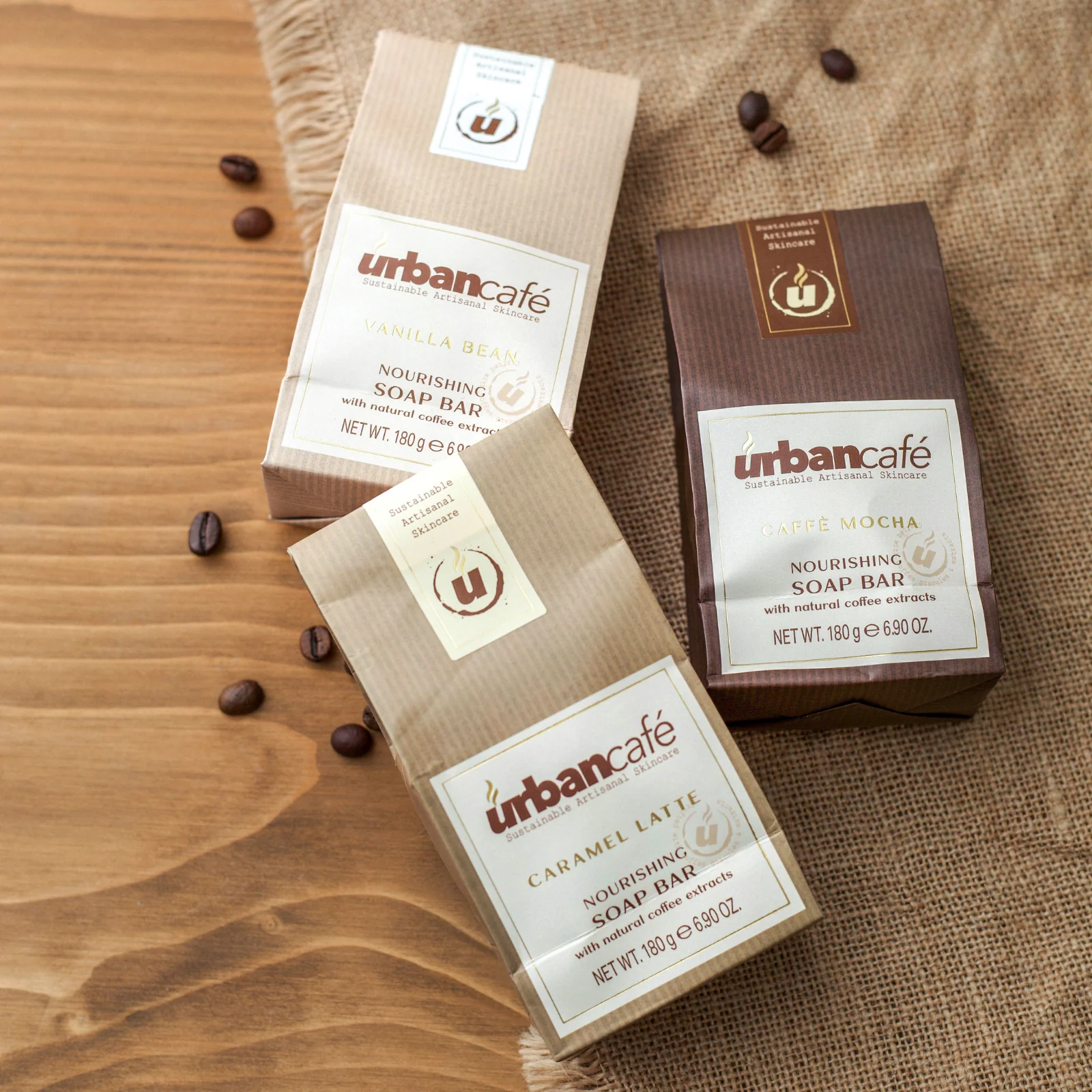 Urban Cafe Caramel Latte Soap Bar 180g - Image 3